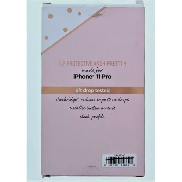 Fellowes Silver/Glitter Cell Phone Case For iPhone 11 Pro - Picture 2 of 2